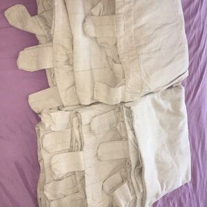 2 panels curtains beige rustic (2 More Available Please Read)